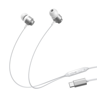 Sluchátka do uší Joyroom JR-EC06 USB-C - stříbrná