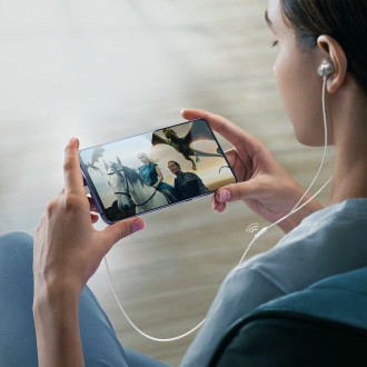 Sluchátka do uší Joyroom JR-EC06 USB-C - stříbrná