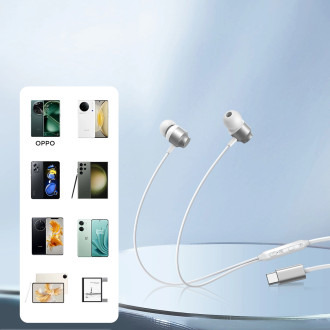 Sluchátka do uší Joyroom JR-EC06 USB-C - stříbrná