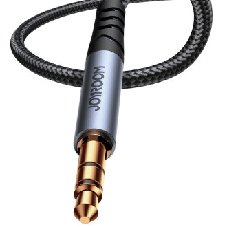 Stereofonní audio kabel Joyroom AUX 3,5 mm mini jack 1,2 m černý (SY-A08)