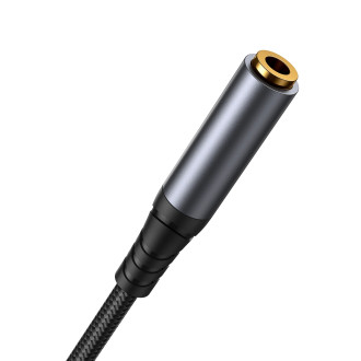 Stereofonní audio kabel Joyroom AUX 3,5 mm mini jack (samec) - mini jack (samice) 1,2 m černý (SY-A09)