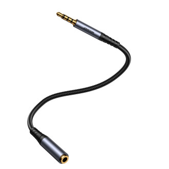 Stereofonní audio kabel Joyroom AUX 3,5 mm mini jack (samec) - mini jack (samice) 1,2 m černý (SY-A09)