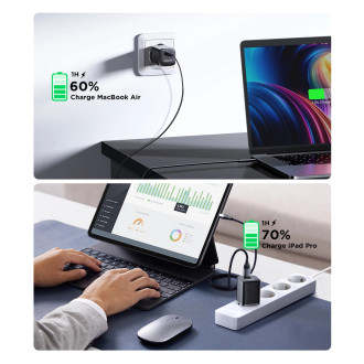 Joyroom JR-TCF07EU Speed ​​​​Series 30W USB-C PD/QC/AFC/FCP nástěnná nabíječka – černá