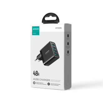 Joyroom JR-TCN03 4xUSB-A 24W 4,8A síťová nabíječka - černá