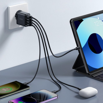 Joyroom JR-TCN03 4xUSB-A 24W 4,8A síťová nabíječka - černá