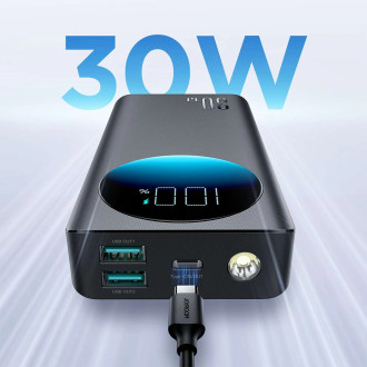 Powerbanka Joyroom JR-PBF03 30W 30000mAh + USB-A - USB-C kabel 0,25m - černý