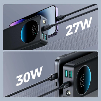 Powerbanka Joyroom JR-PBF03 30W 30000mAh + USB-A - USB-C kabel 0,25m - černý