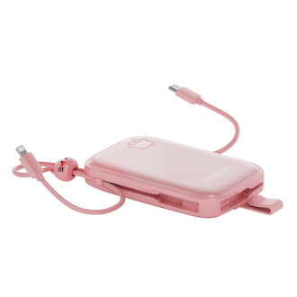 Powerbanka Joyroom JR-L008 Plus Cutie Series 22,5W 20000mAh se stojánkem + USB-A - USB-C kabel - růžový