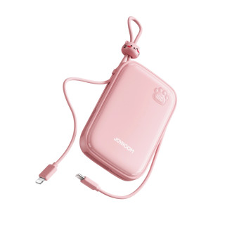 Powerbanka Joyroom JR-L008 Plus Cutie Series 22,5W 20000mAh se stojánkem + USB-A - USB-C kabel - růžový