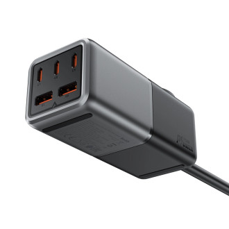 Acefast Z2 GaN 75W PD stolní nabíječka 3x USB-C 2x USB-A - černá a šedá