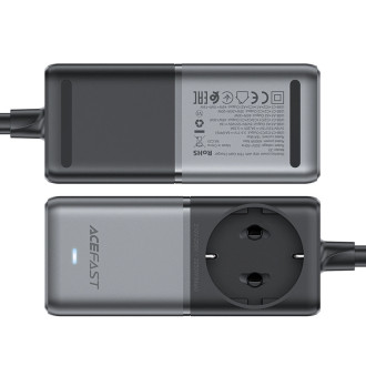 Acefast Z2 GaN 75W PD stolní nabíječka 3x USB-C 2x USB-A - černá a šedá