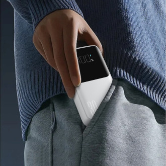 Mini powerbanka s vestavěnými kabely Joyroom JR-PBC06 30W 10000mAh - bílá