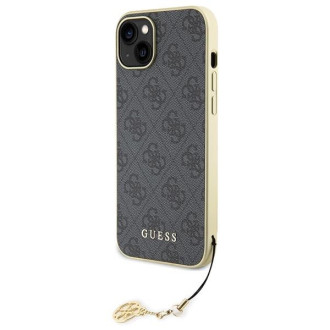 Pouzdro Guess 4G Charms Collection pro iPhone 15 Plus - šedé