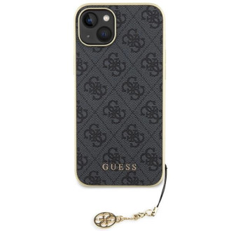 Pouzdro Guess 4G Charms Collection pro iPhone 15 Plus - šedé