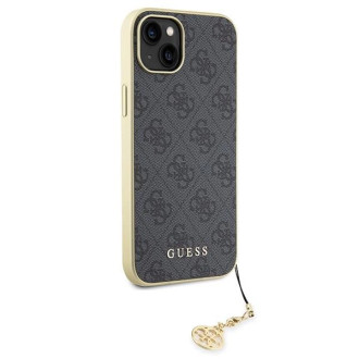 Pouzdro Guess 4G Charms Collection pro iPhone 15 Plus - šedé