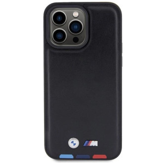 BMW BMHCP15X22PTDK iPhone 15 Pro Max 6,7&quot; černá/černá kožená známka Tricolor