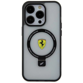 Ferrari FEHMP15LUSCAH iPhone 15 Pro 6,1&quot; průhledné pevné pouzdro Ring Stand 2023 Collection MagSafe