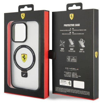Ferrari FEHMP15LUSCAH iPhone 15 Pro 6,1&quot; průhledné pevné pouzdro Ring Stand 2023 Collection MagSafe