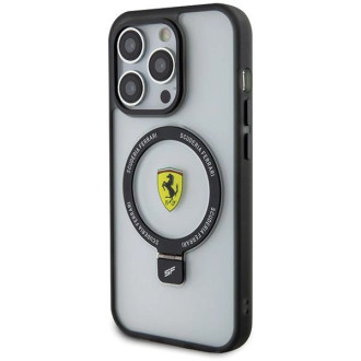 Ferrari FEHMP15XUSCAH iPhone 15 Pro Max 6,7&quot; průhledné pevné pouzdro Ring Stand 2023 Collection MagSafe