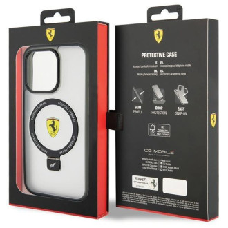 Ferrari FEHMP15XUSCAH iPhone 15 Pro Max 6,7&quot; průhledné pevné pouzdro Ring Stand 2023 Collection MagSafe