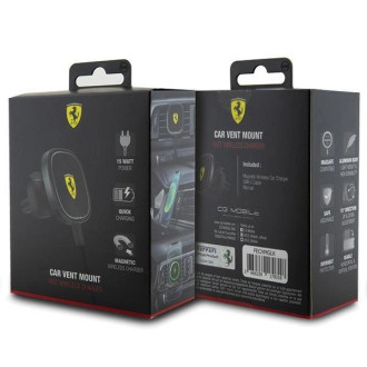 Ferrari pěkné. indukce FECHMGLK 15W pro mřížku černá/černá 2023 Collection MagSafe