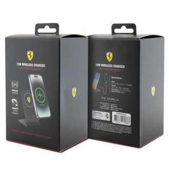 Ferrari pěkné. indukční FEMFBMALK 15W black/black 2023 Collection MagSafe