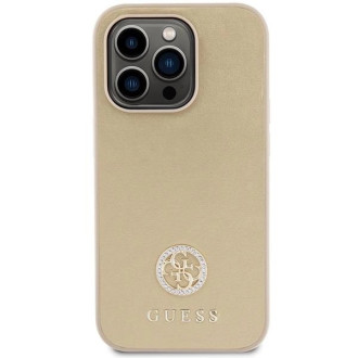 Guess GUHCP15LPS4DGPD iPhone 15 Pro 6,1&quot; zlatý/zlatý pevný obal Strass Metal Logo