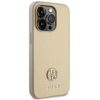 Guess GUHCP15LPS4DGPD iPhone 15 Pro 6,1&quot; zlatý/zlatý pevný obal Strass Metal Logo