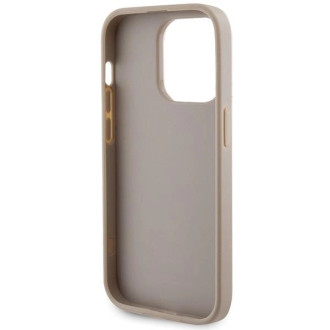 Guess GUHCP15LPS4DGPD iPhone 15 Pro 6,1&quot; zlatý/zlatý pevný obal Strass Metal Logo