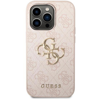 Guess GUHCP15X4GMGPI iPhone 15 Pro Max 6,7&quot; růžový/růžový pevný obal 4G Big Metal Logo