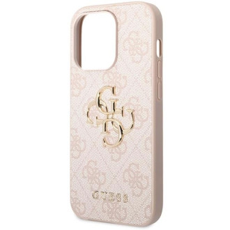 Guess GUHCP15X4GMGPI iPhone 15 Pro Max 6,7&quot; růžový/růžový pevný obal 4G Big Metal Logo