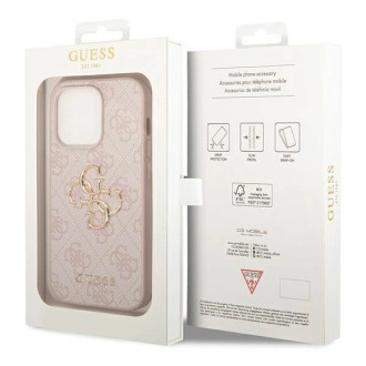 Guess GUHCP15X4GMGPI iPhone 15 Pro Max 6,7&quot; růžový/růžový pevný obal 4G Big Metal Logo