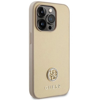 Guess GUHCP15XPS4DGPD iPhone 15 Pro Max 6,7&quot; zlatý/zlatý pevný obal Strass Metal Logo
