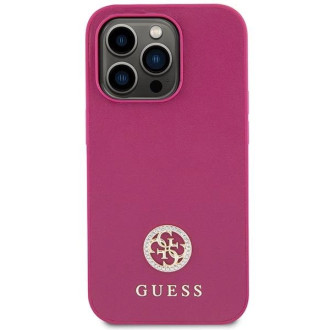 Guess GUHCP15XPS4DGPP iPhone 15 Pro Max 6,7&quot; růžové/růžové pevné pouzdro Strass Metal Logo