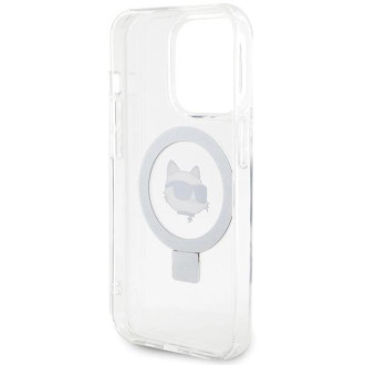 Karl Lagerfeld KLHMP15XHMRSCHH iPhone 15 Pro Max 6,7&quot; bílé/bílé pevné pouzdro Ring Stand Choupette Head MagSafe