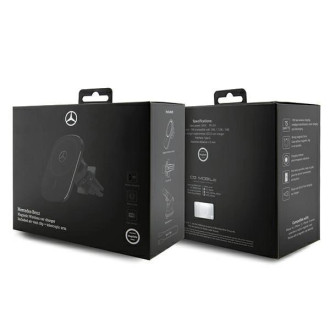 Mercedes MEWCCGSLK 15W indukční držák pro větrací otvor/sklo černá/černá Silver Stars MagSafe