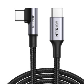 Ugreen US334 USB-C / USB-C 90º 480Mb/s 2m úhlový kabel – černý