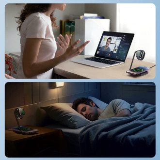 Joyroom JR-WQN05 15W MagSafe / Qi 2v1 indukční nabíječka skládací - černá