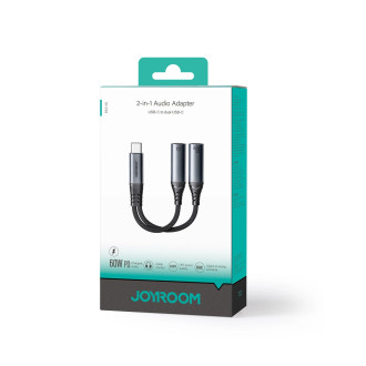 Joyroom SY-C03 USB-C na 2x USB-C 2v1 DAC adaptér - černý