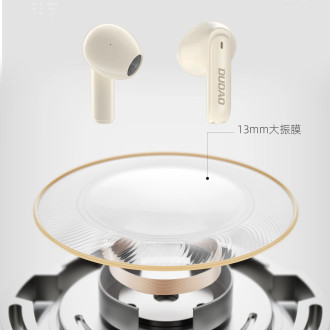 Bezdrátová sluchátka Dudao U18Pro Bluetooth 5.3 TWS - béžová