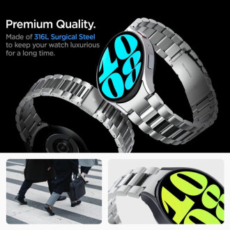 Spigen Modern Fit Band pro Samsung Galaxy Watch 6 (44 mm) - stříbrný