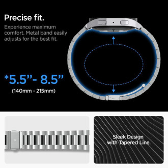 Spigen Modern Fit Band pro Samsung Galaxy Watch 6 (44 mm) - stříbrný