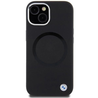 BMW Signature Liquid Silicone MagSafe pouzdro pro iPhone 15 Plus - černé