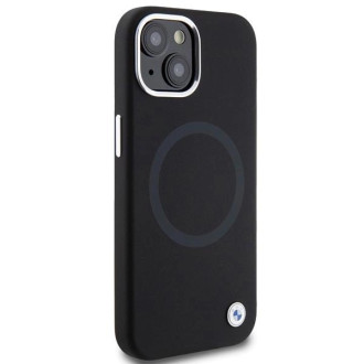 BMW Signature Liquid Silicone MagSafe pouzdro pro iPhone 15 Plus - černé