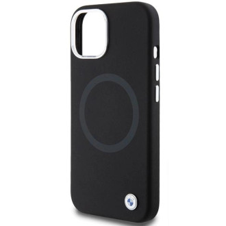 BMW Signature Liquid Silicone MagSafe pouzdro pro iPhone 15 Plus - černé