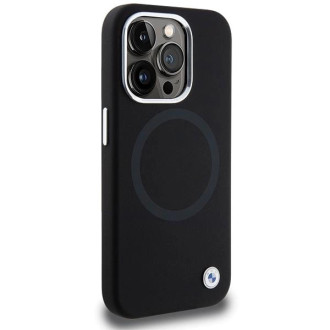 BMW Signature Liquid Silicone MagSafe obal pro iPhone 15 Pro Max - černý