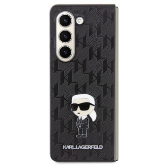 Pouzdro Karl Lagerfeld Saffiano Monogram Ikonik Pin pro Samsung Galaxy Z Fold 5 - černé