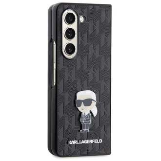Pouzdro Karl Lagerfeld Saffiano Monogram Ikonik Pin pro Samsung Galaxy Z Fold 5 - černé