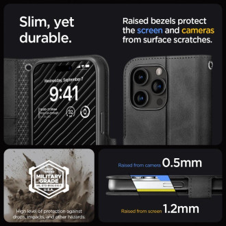 Pouzdro Spigen Wallet S Pro pro iPhone 15 Pro Max - černé
