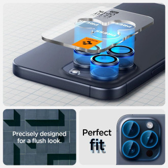 Spigen Optik.tR EZ Fit Camera Protector pro iPhone 14 Pro / Pro Max / 15 Pro / Pro Max - Titanium Blue 2 ks.